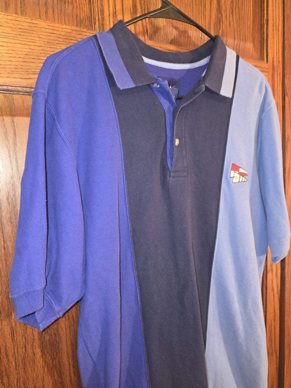 Catalina Vintage Men's Blue Colorblock Polo Shirt